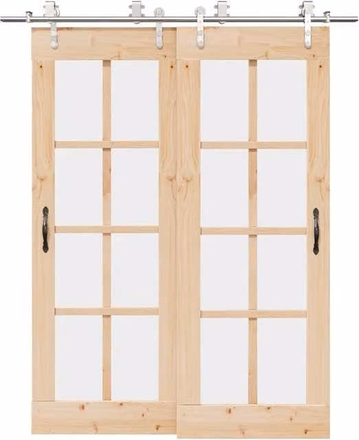 Kit di binari per porta scorrevole VIDAXL in acciaio inossidabile colore argento, lunghezza 183 cm