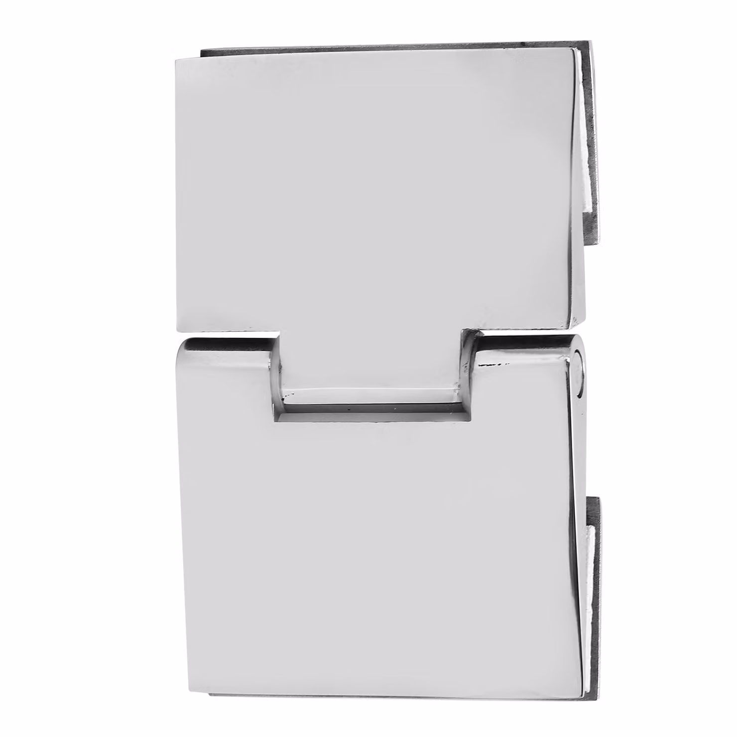 Cerniera in acciaio inox con smussatura su entrambi i lati per porte in vetro di cabine doccia (vetro da 8-12 mm)