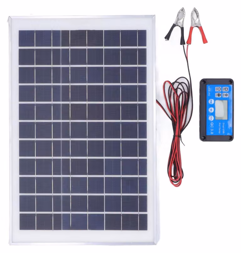 Pannello solare impermeabile - Potenza: 50 Watt - Uscita: 18 Volt DC