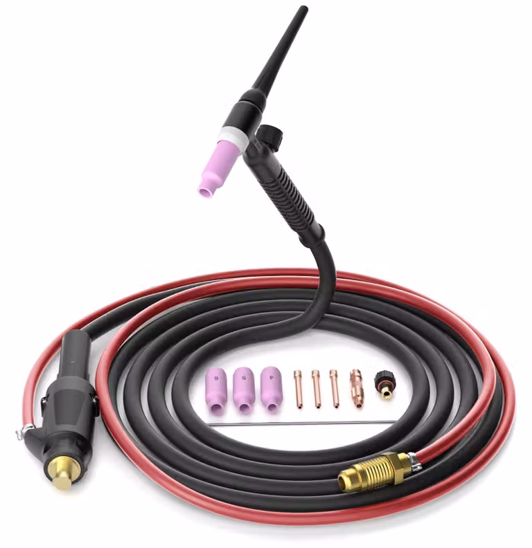 Torcia WIG TIG, bruciatore TIG ad aria raffreddata, 150A, con kit di tubi da 4 metri