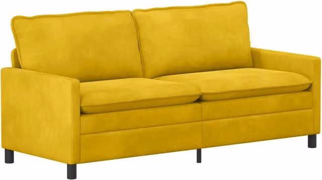 Divano | Divano da soggiorno | Sofa Giallo 196 x 81 x 87,5 cm Velluto