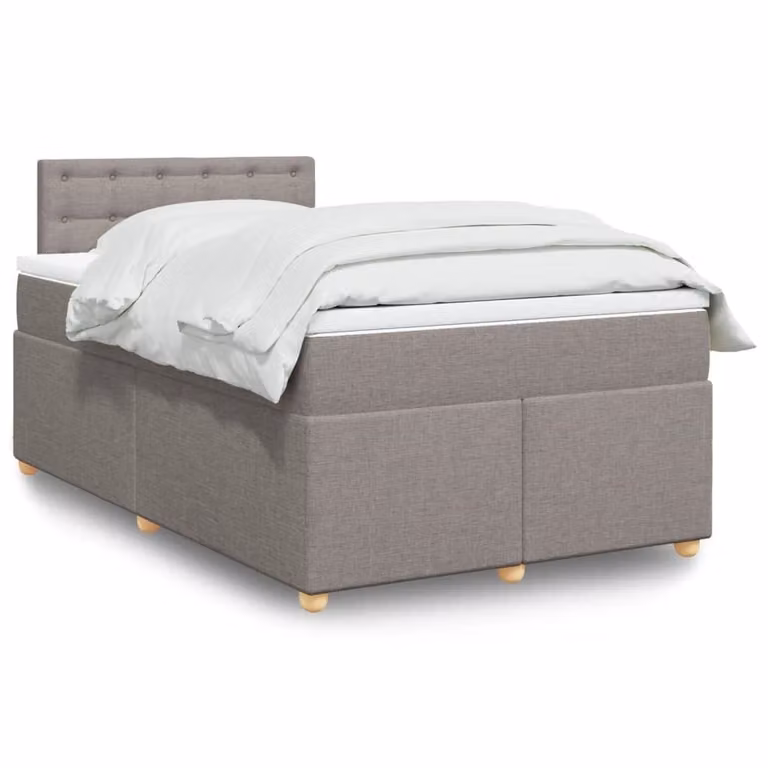 Maison Exclusive - Letto boxspring con materasso Taupe 120x200 cm Tessuto