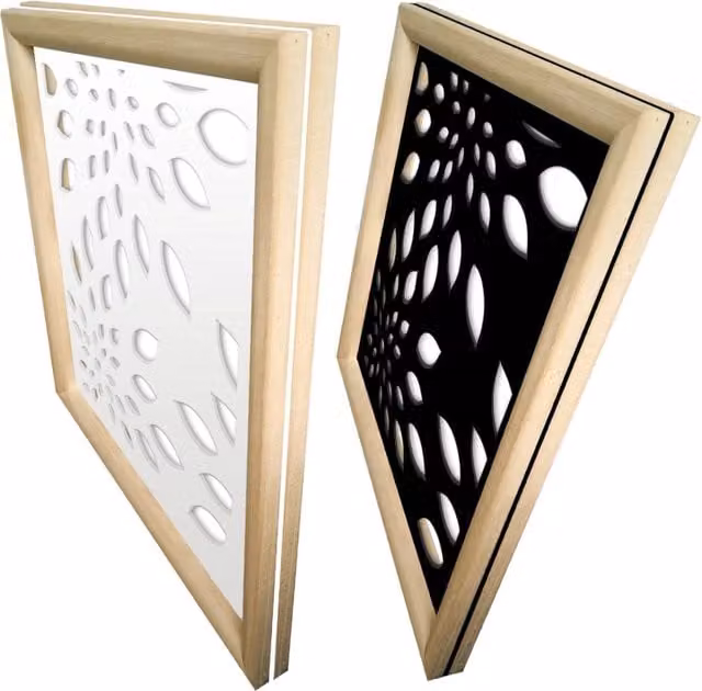 Moduli Decorativi FIREWORKS Signorbit in Legno e PVC Colore Bianco L 98 x P 98 cm