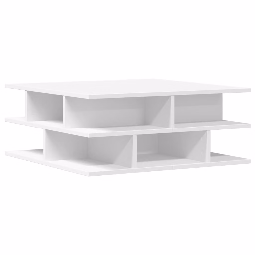 Tavolino da Salotto Bianco 70x70x29 cm in Legno Multistrato