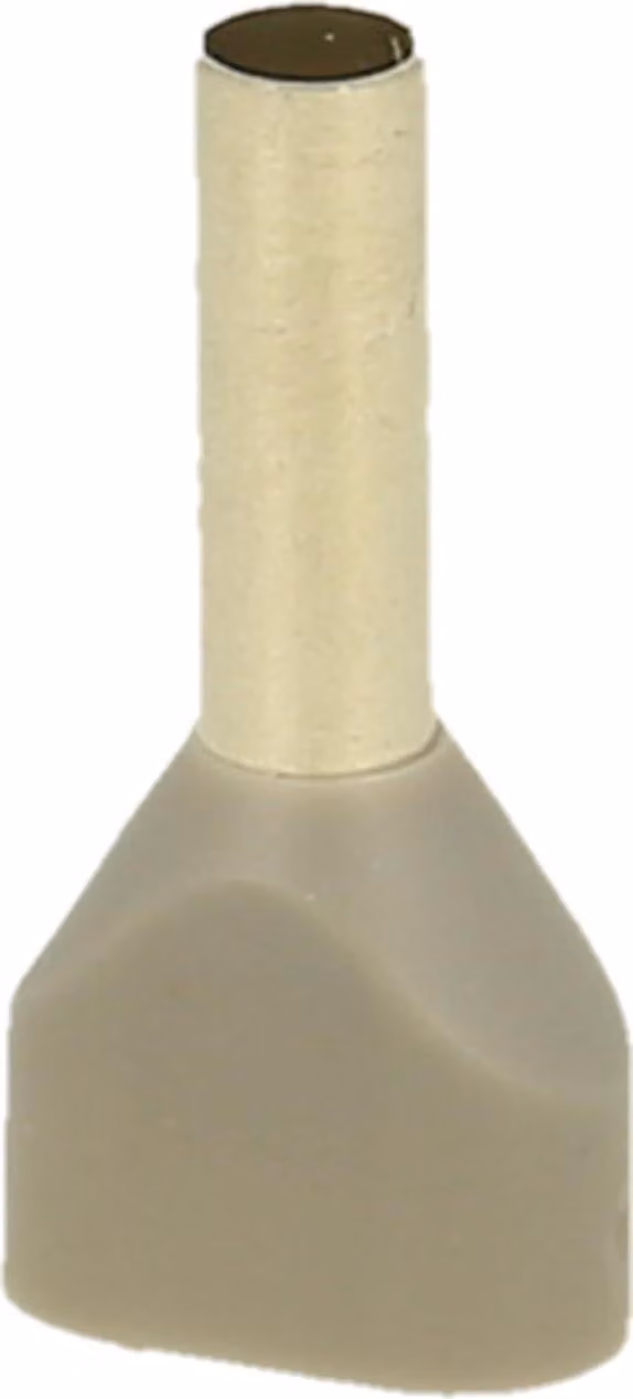 Capicorda isolati TWIN, misura N, codifica colore TM, sezione 2x 2,5 mm², grigio - 1 pezzo