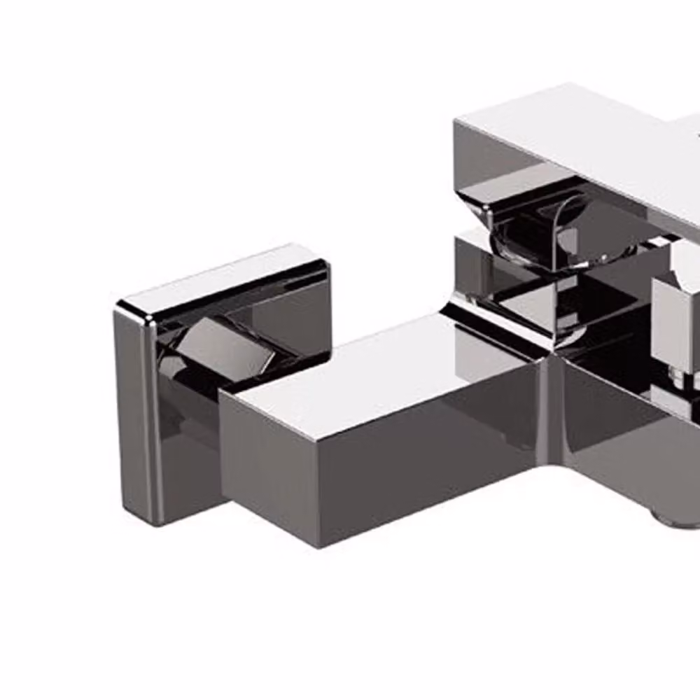 Miscelatore esterno per vasca a leva singola Remer serie Absolute in ottone cromato argento – 2