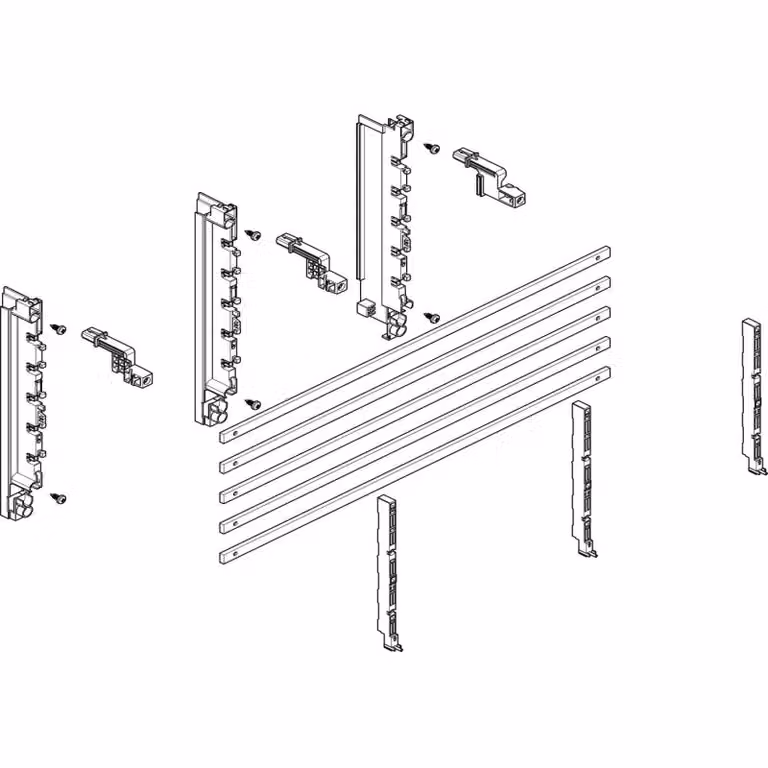 Modulo barra collettrice ABN a incasso 2FB/2RE 40 mm con CU 12x5 mm, a 5 poli, EBM 70 mm MTSC22515