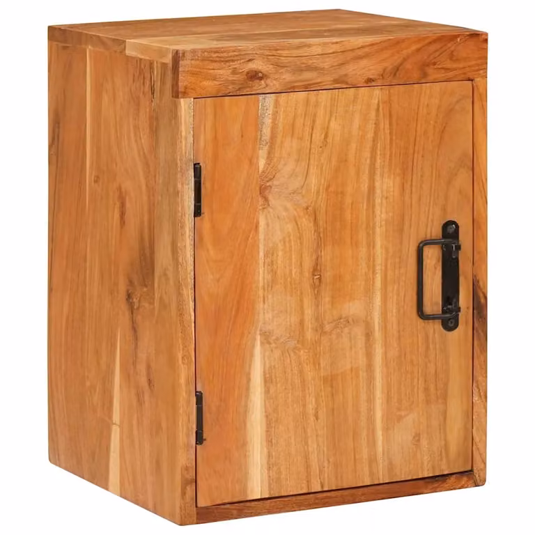 Comodino vidaXL in legno di acacia marrone stile rustico L/P/H: 35 x 33 x 48 cm