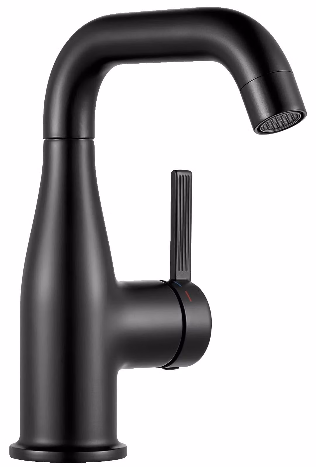 Miscelatore per lavabo, realizzato in lega di zinco resistente, con controllo monocomando, colore nero, acciaio inossidabile, attacco G3/8