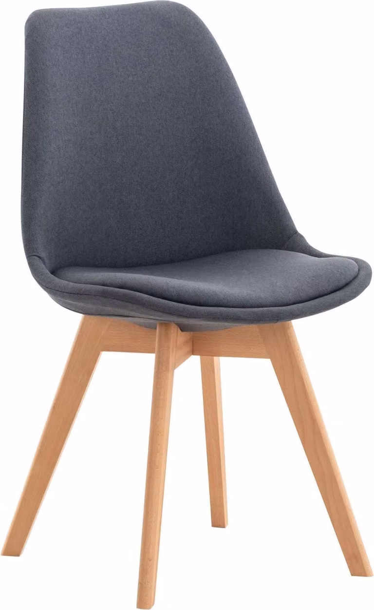Confortevole sedia da pranzo - Sedia da cucina - Imbottitura di facile manutenzione | Colore: grigio scuro, Materiale: polvere