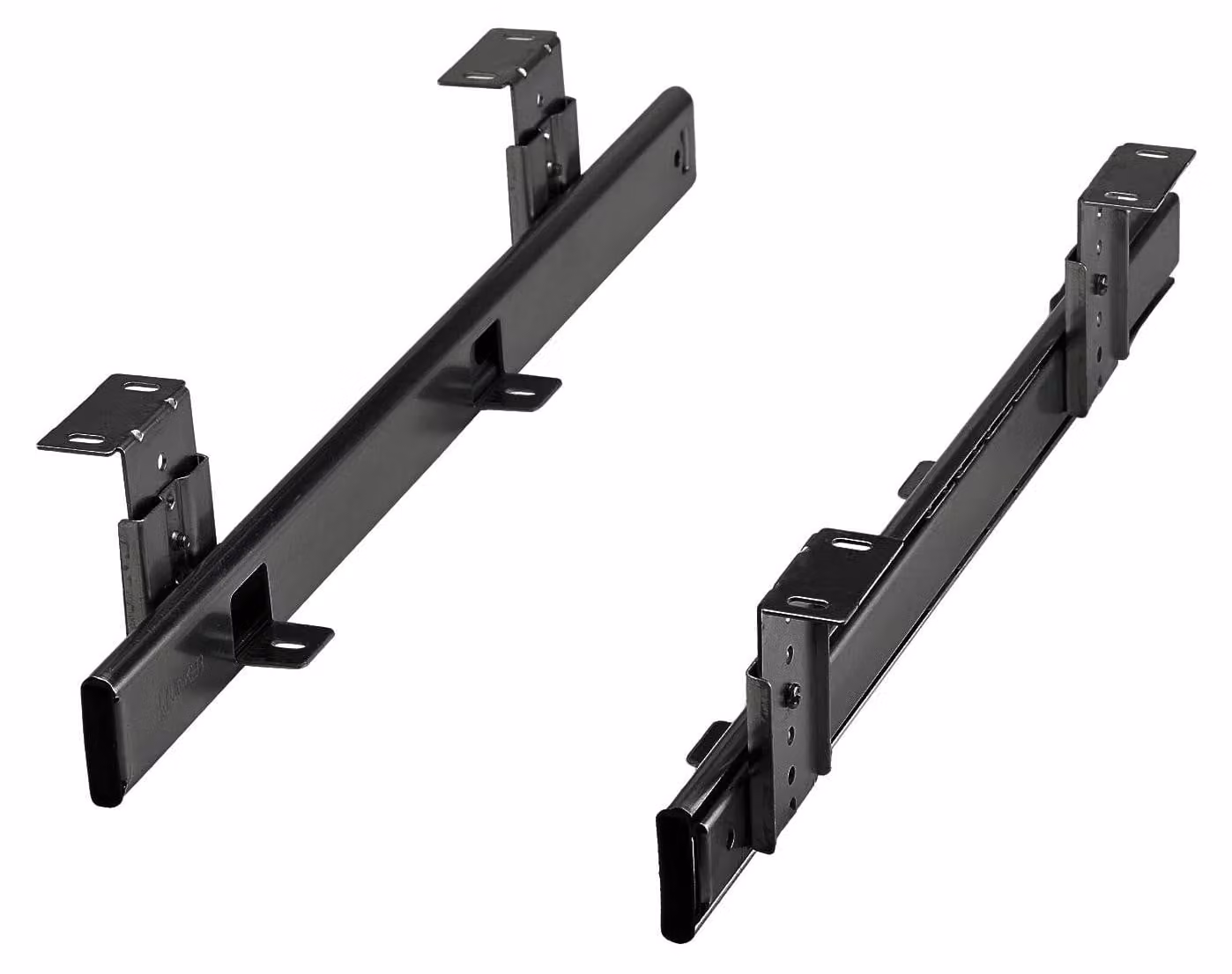 Guida per cassetto tastiera parzialmente estraibile - 400 mm - Nero - Acciaio - Per scrivania e tavolo PC