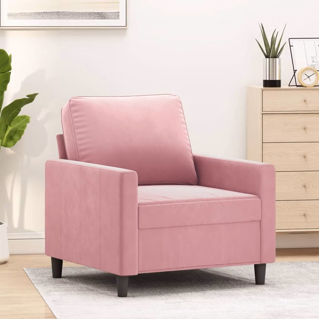Maison Exclusive - Poltrona Rosa 60 cm Velluto
