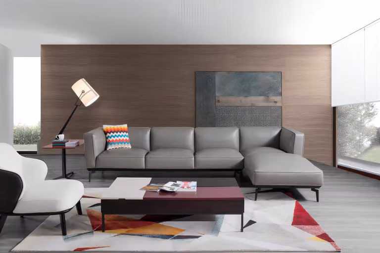 Leder Couch Wohnlandschaft Eck Garnitur Design Modern Sofa L-Form
