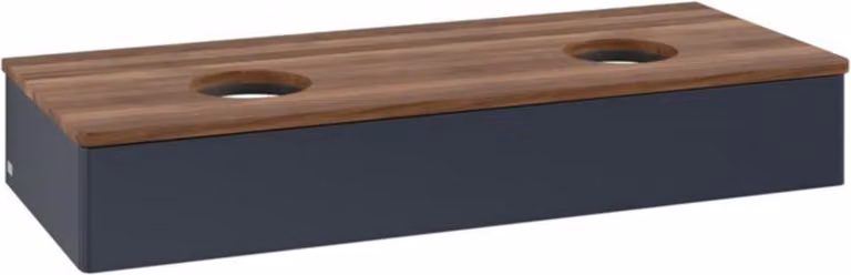 V&B Mobiletto senza struttura frontale, con illuminazione Antao 120x19x50cm, WBP w. wal, md bl. m Lac