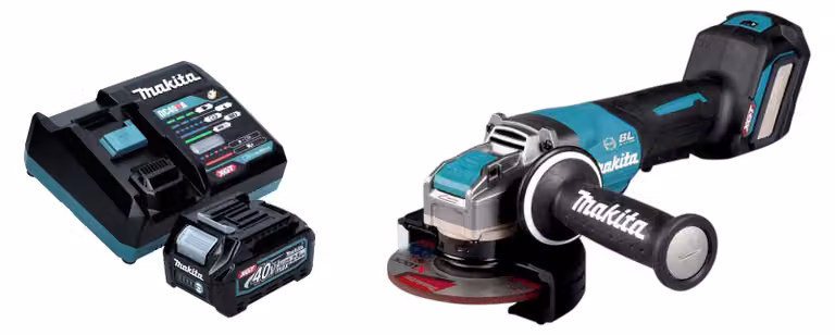 Makita GA 044 GD101 Smerigliatrice angolare a batteria 40 V max. 125 mm X-LOCK Brushless + 1x batteria ricaricabile 2,5 Ah + caricabatterie
