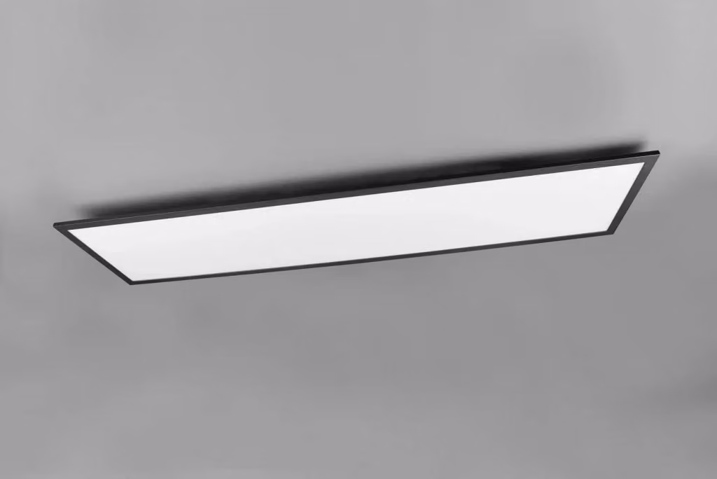 Plafoniera rettangolare LED ALPHA di Reality Leuchten, colore nero, 34W, 4200lm, luce bianco caldo – 2
