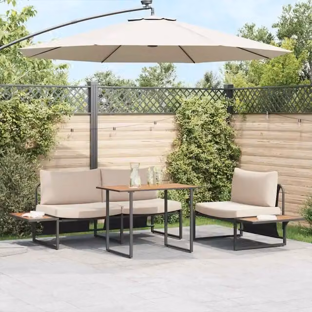Set da Pranzo per Giardino 3 pz Talpa Acciaio 3335890