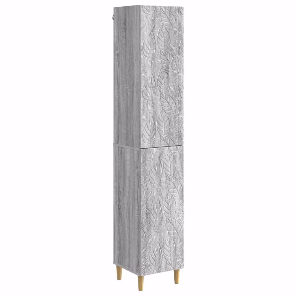 Set di 2 armadi moderni vidaXL in legno MDF grigio opaco con ante a battente e cassetti interni per camera da letto – 2