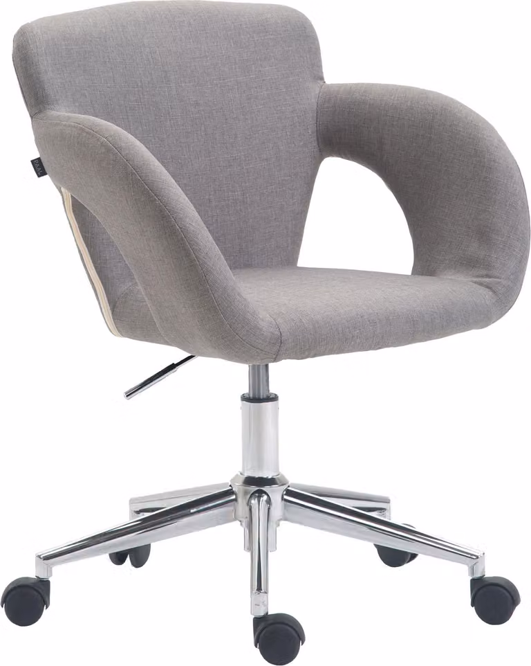 Sedia da ufficio Edison in tessuto grigio