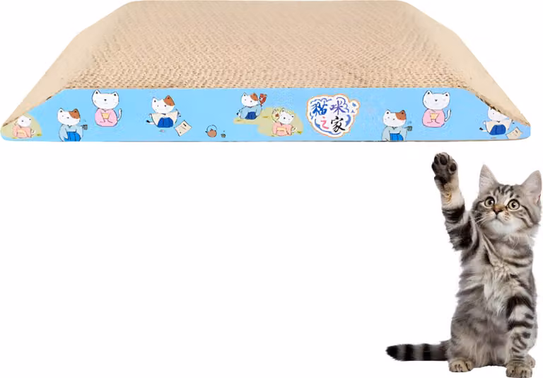 Graffiatoio per gatti in cartone Tana di cartone Wave 22x36x4 cm Lettino orizzontale