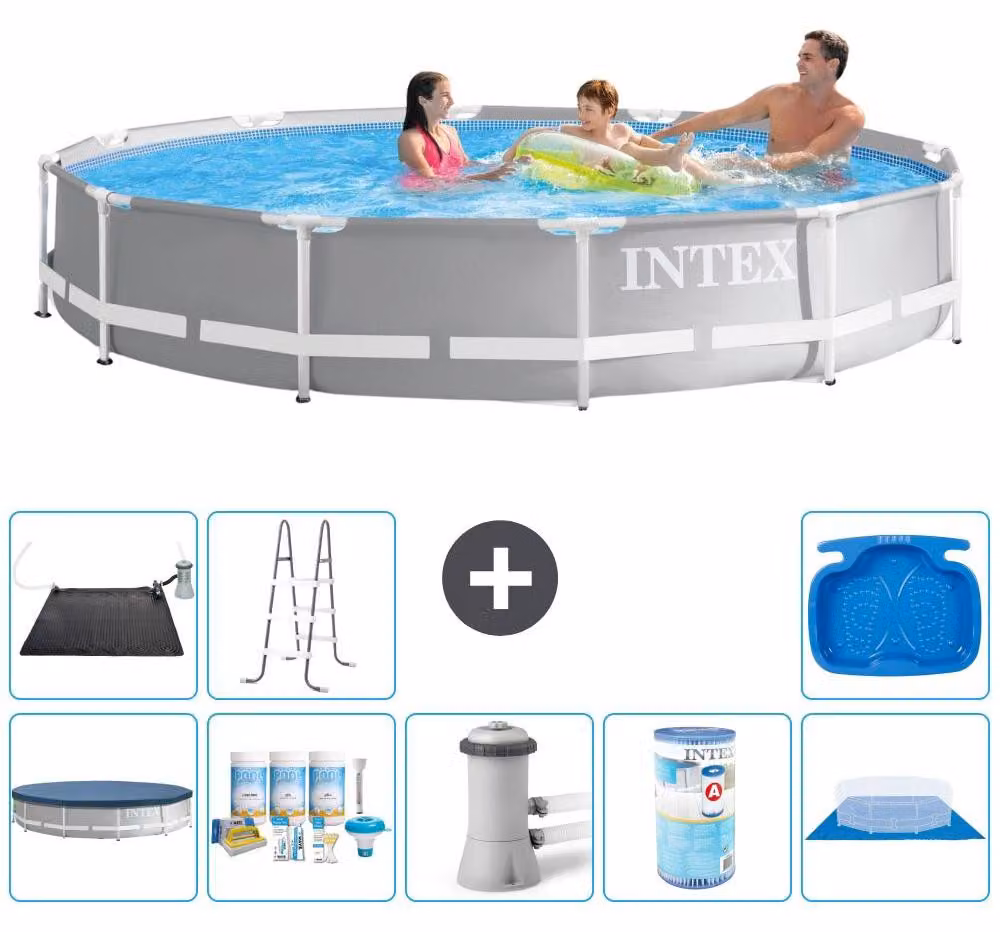 Struttura per piscina a forma di prisma - 366x76 cm - composta da 9 elementi - modello S41946