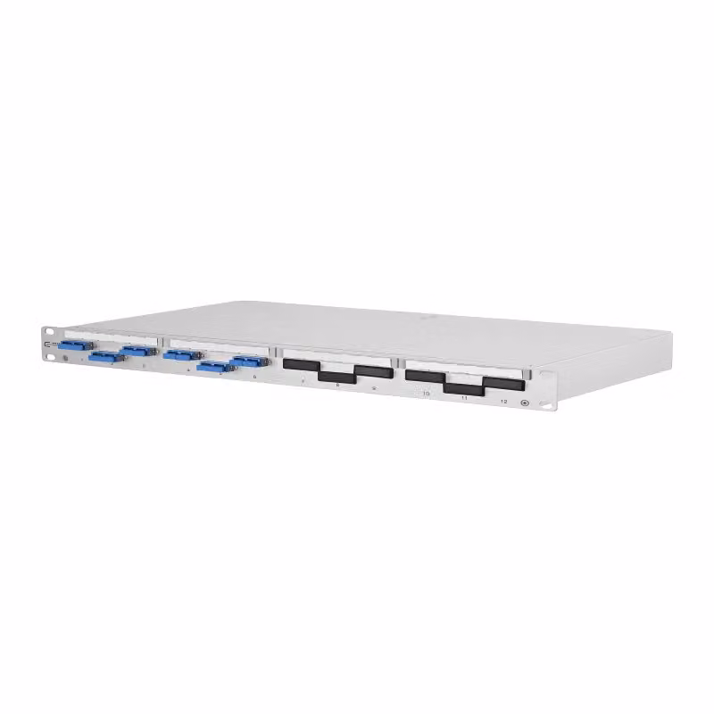 Metz Connect OpDAT PF Patchfeld giunzione 6xSC-D (blu), OS2, grigio 150209E206-E