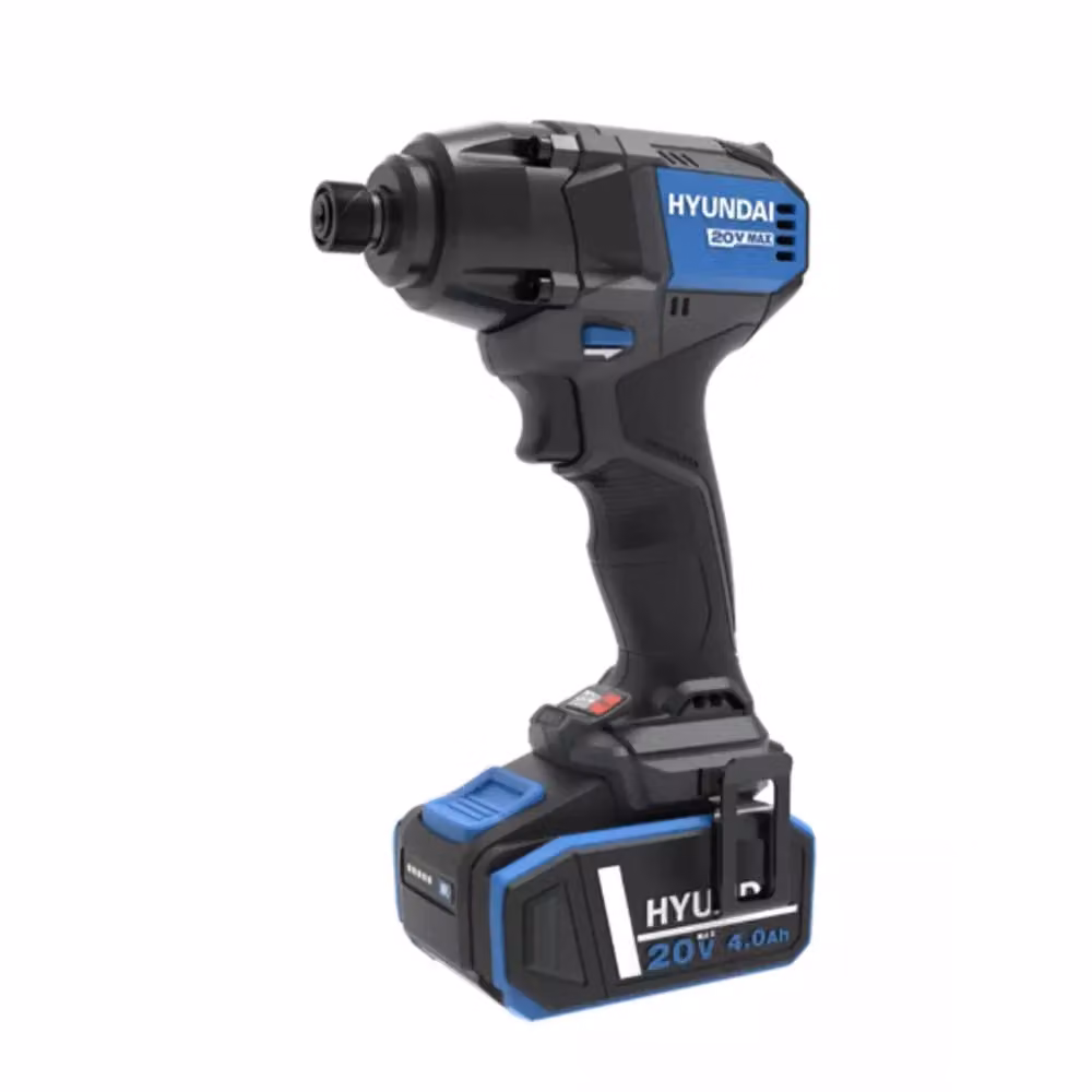 Avvitatore ad impulsi Hyundai 1/4″ 20V Brushless 230Nm con batteria da 4Ah nero ID20X-230FT – 2
