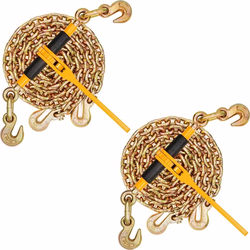 set di 2 tendicatena - Tendicatena a cricchetto da 59-77 cm - Tendicatena per impieghi gravosi - Capacità di carico di 4172 kg - Trasporto sicuro del carico