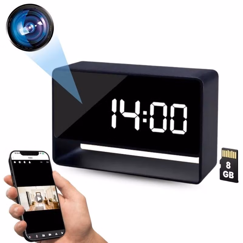 Mini Orologio Telecamera iUni IP27 Mini, 8GB, Full HD, 150°, Visione Notturna, Visualizzazione Live su telefono