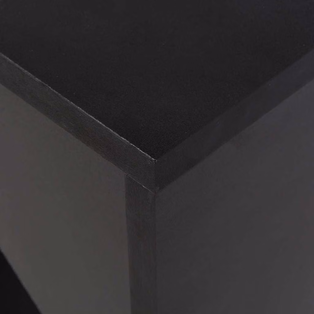 vidaXL Tavolo da bar con ripiano mobile nero 138 x 40 x 120 cm