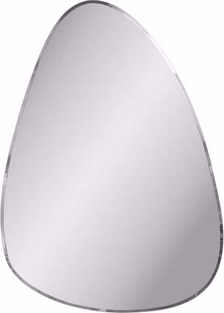 Specchio da parete Devonport in vetro sfaccettato forma organica 70x100 cm