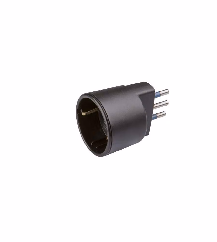 Adattatore POLYPOOL con spina 10A 2P+T e presa 10/16A 250V, nero – 2
