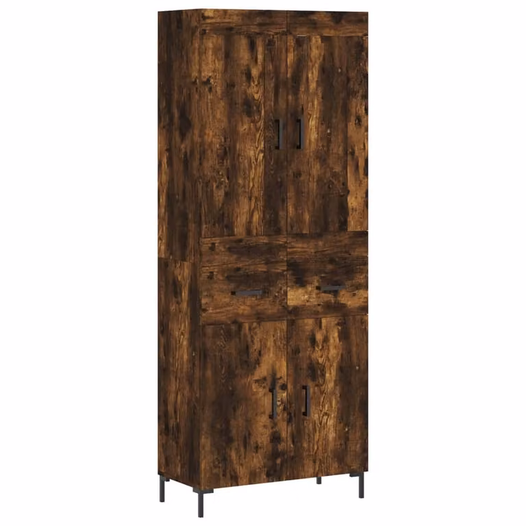 Credenza Rovere Fumo 69,5x34x180 cm in Legno Multistrato