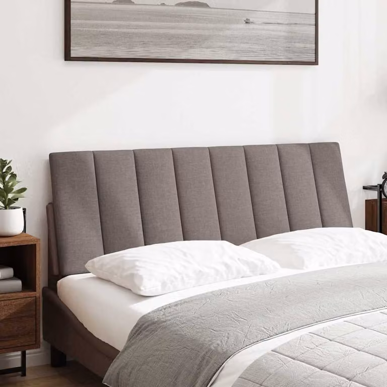 vidaXL Cuscino Testiera Hanko Tortora 120 cm in Tessuto