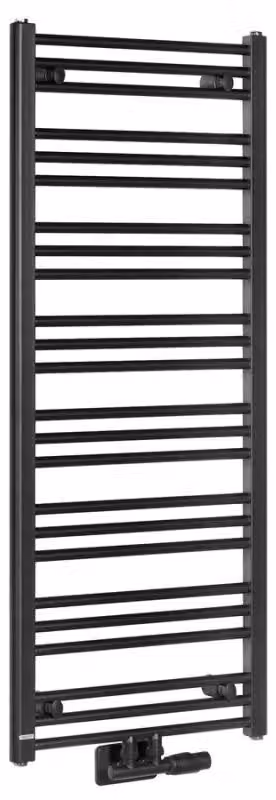 Bruckner ALBRECHT Radiatore da bagno 500x1250 mm, attacco centrale, nero opaco