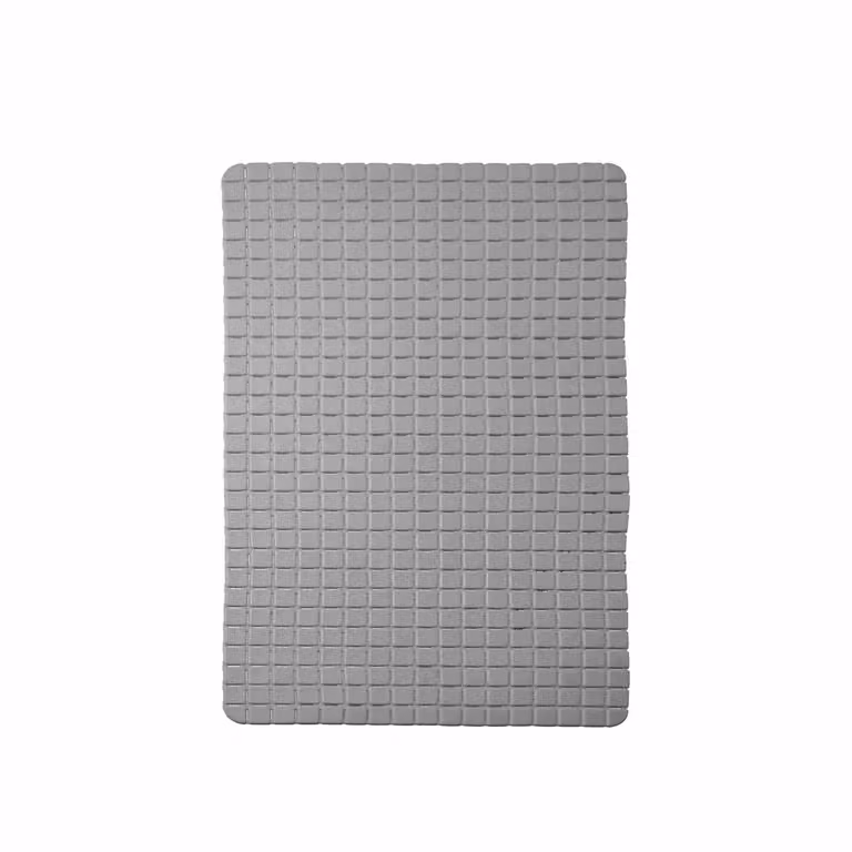 Tappeto da bagno antiscivolo Vestiamo Casa, modello moderno rettangolare, colore grigio, L: 70 cm, P: 40 cm