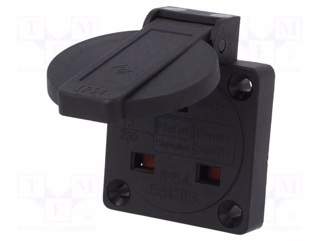 1 connettore: per alimentazione AC, presa 2P con messa a terra (PE), 250VAC, modello 1020-5S, monofase