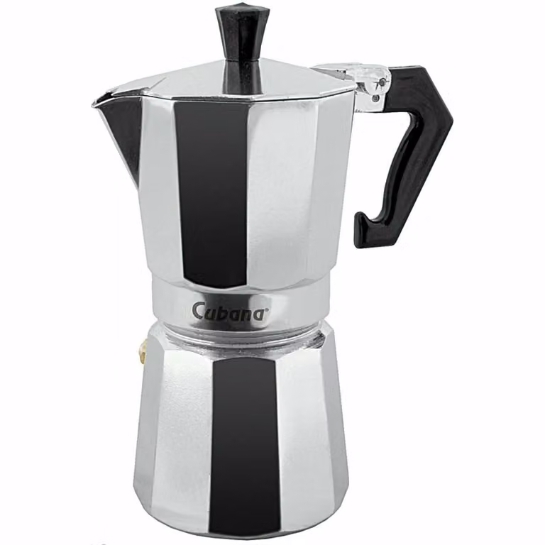 Caffettiera Cubana GUSTO CASA per 6 tazze, argento