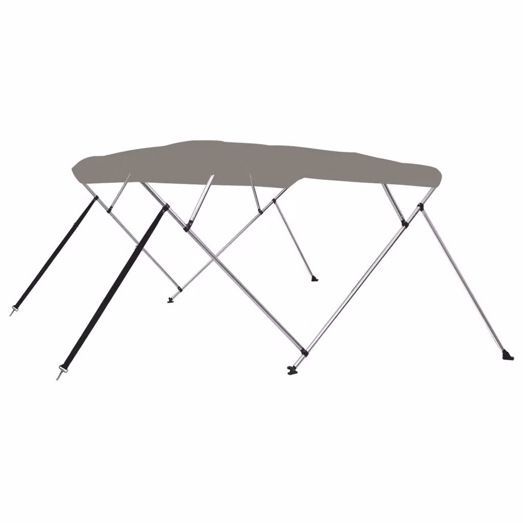 Bimini di Prua con Tendalino a 4 Archi vidaxl Grigio L/P/H: 243 x 244 x 137 cm – 2