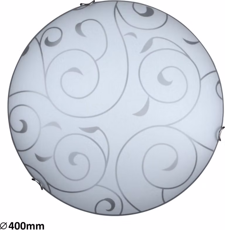 Plafond in vetro 40 cm E27 2x60W clip rotonda cromo Harmony Lux 3853 Rabalux