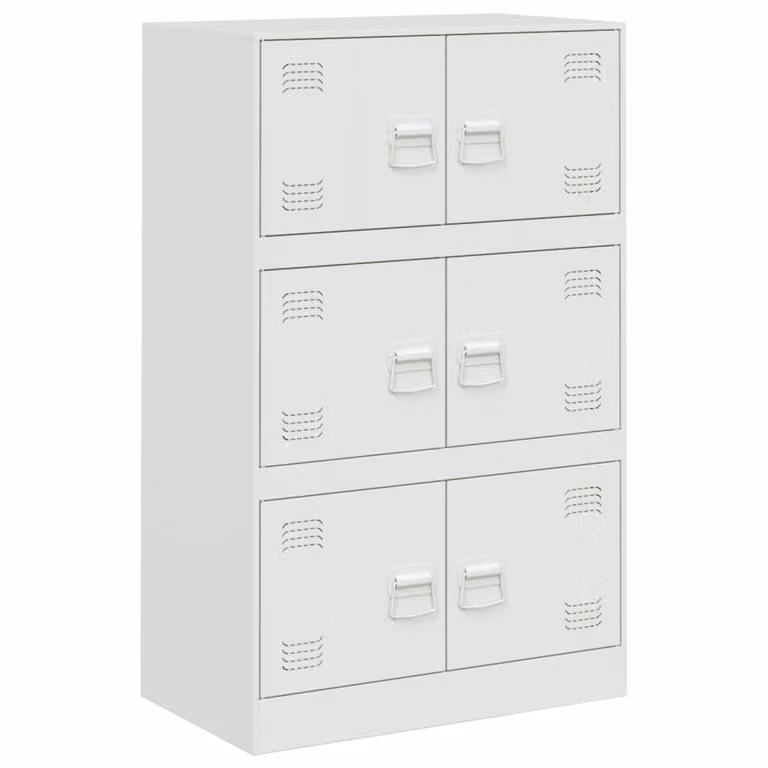 Credenza Bianca 67x39x107 cm in Acciaio