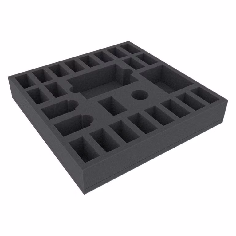 Inserto in schiuma da 295 x 295 x 50 mm per miniature da giochi da tavolo, 26 scomparti