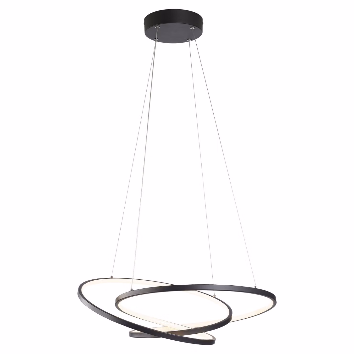 casa NOVA Lampada a sospensione SPIRO LBH 63x48x150 cm nera Lampada a sospensione