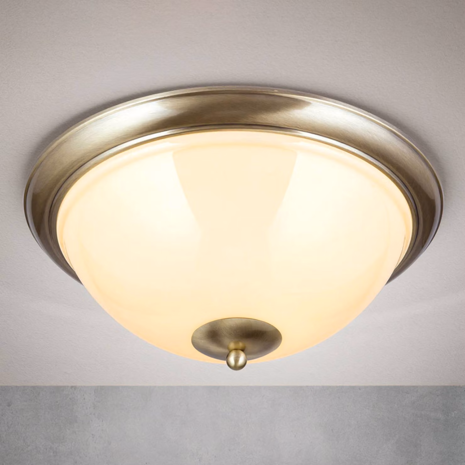 ORION Plafoniera soffitto Austrian Old Lamp, dimmerabile, Bronzo / Ottone antico, Soggiorno / Sala da pranzo, Metallo, Antico, Plafoniera