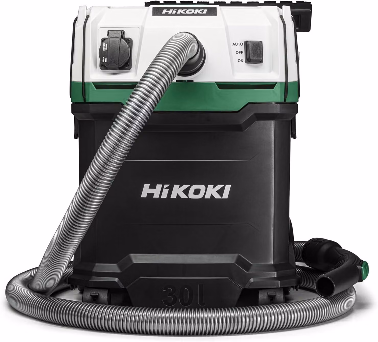 Aspirapolvere e aspiraliquidi da 1200 W, con serbatoio da 30 litri, sistema di pulizia del filtro manuale e presa per utensili