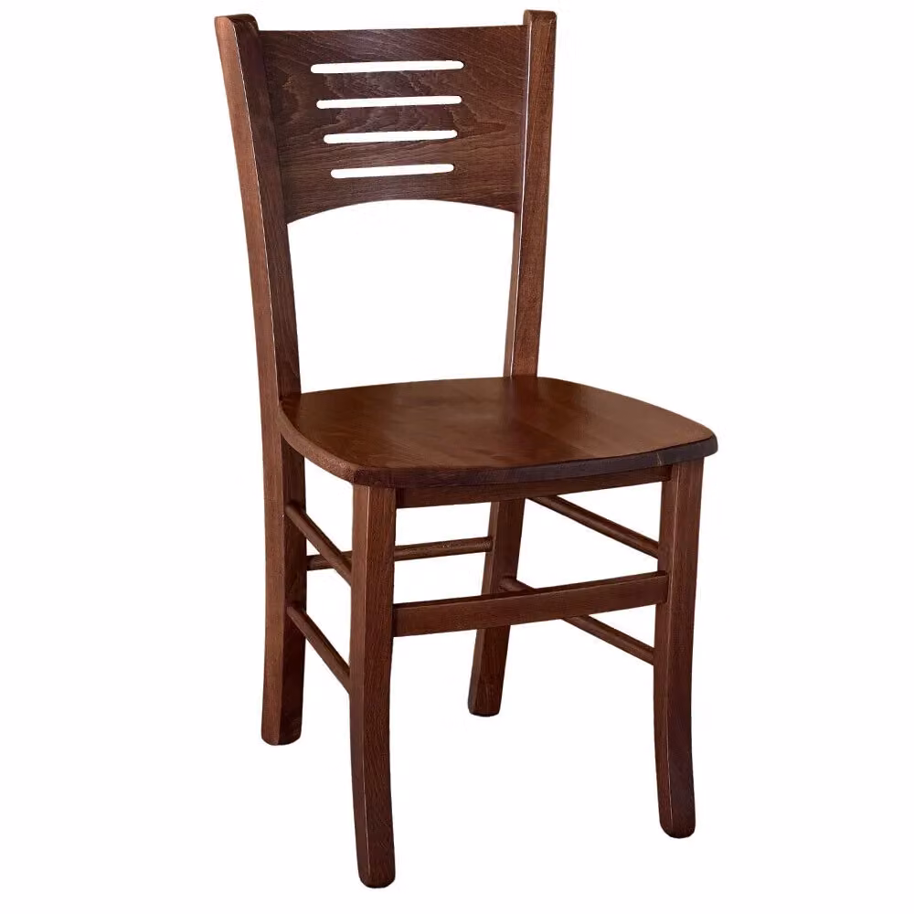 Set di 2 sedie Amelia in legno massello color noce scuro per cucina e sala da pranzo – 2