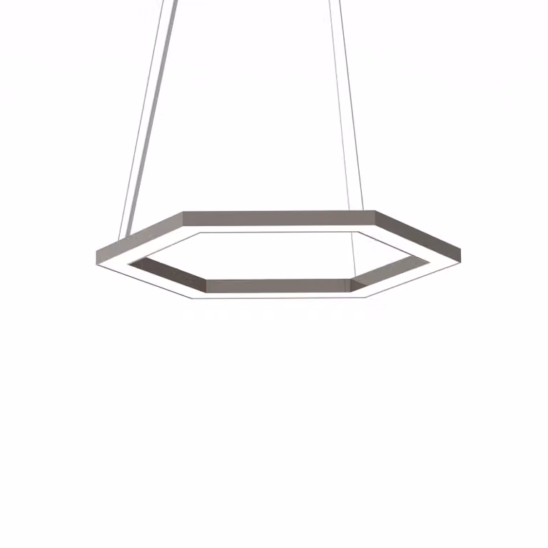 Lampada A Sospensione Esagono D40 Monocolore Lucida