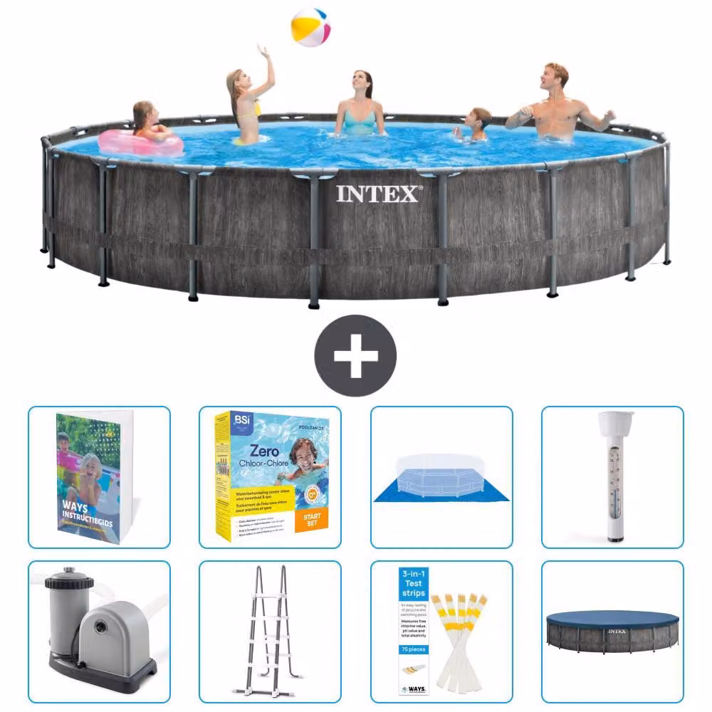 Struttura per piscina a forma di prisma - 549x122 cm - composta da 7 elementi - modello S532