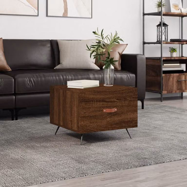 Maison Exclusive - Tavolino marrone effetto rovere 50x50x40 cm Materiale ligneo