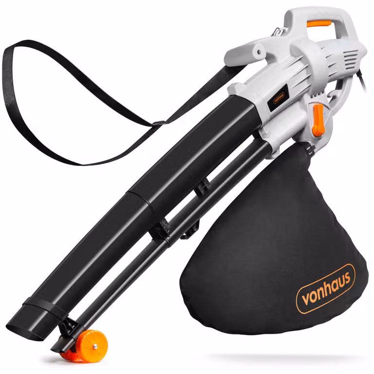 Vonhaus Soffiatore Aspiratore Trituratore Elettrico 3000 W 3 in 1, Sacco di Raccolta 35 litri